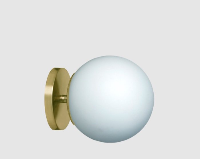 APLIQUE BOCHA 1 LUZ ORO MATE
